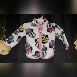 Disney (jumping beans line) Minnie Mouse SZ 12 months sherpa zip up jacket